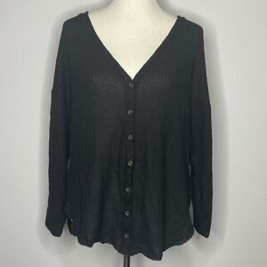 Forever 21- Black Waffle Knit Sweater